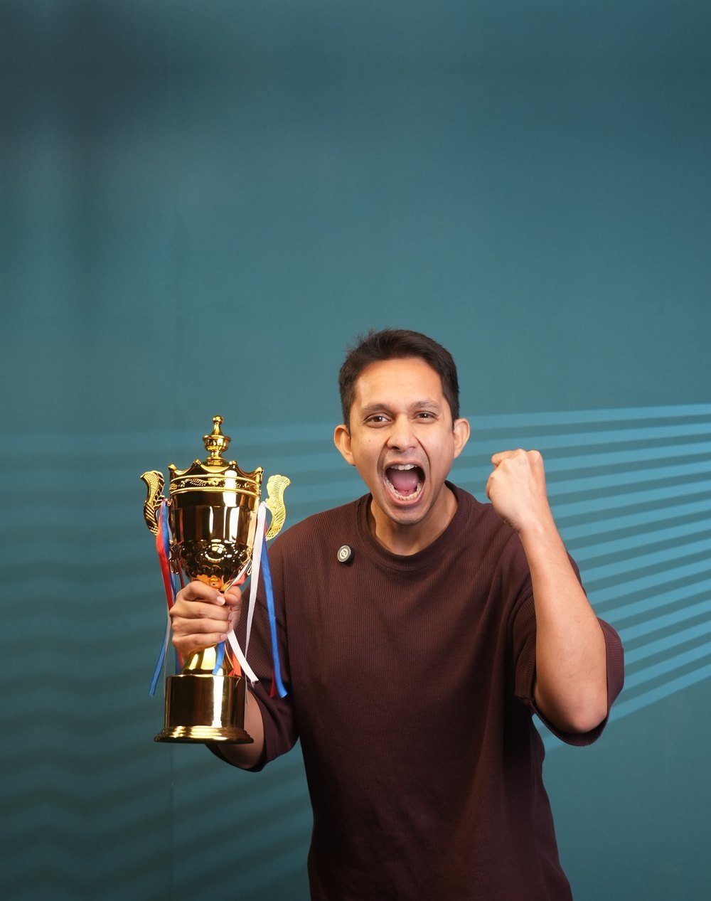 Gold and silver cup trophies