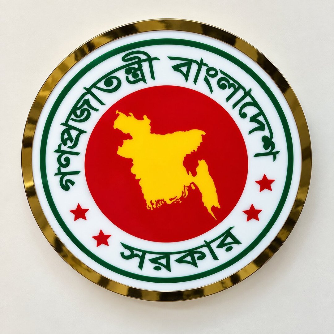 Bangladesh Government Emblem Plaque